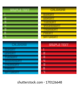 set of modern vector communication concepts with place for your text