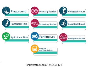 Set of modern vector education design icons and pictograms. Collection of infographics objects, web elements. Online tutorials, science, e-learning, student