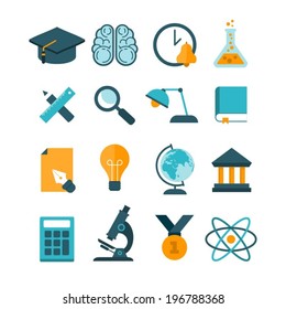 set of modern vector education icons