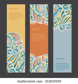 A set of modern vector elegant colorful banners. It can be used for web, poster, sticker, print.