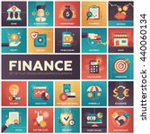 Set of modern vector finance, business flat design icons in squares: analytics, businessman, make money, profit, bank, payment, savings. targeting, deposit, security planning, partnership, stock