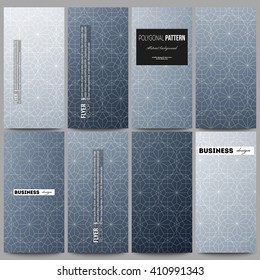 Set of modern vector flyers. Abstract floral business background, modern stylish vector texture