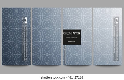 Set of modern vector flyers. Abstract floral business background, modern stylish vector texture