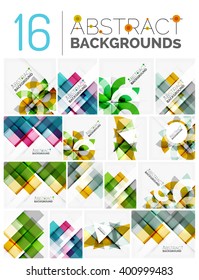 Conjunto de fondos de formas abstractas geométricas vectoriales modernas
