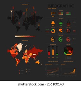 Set of modern vector infographic elements