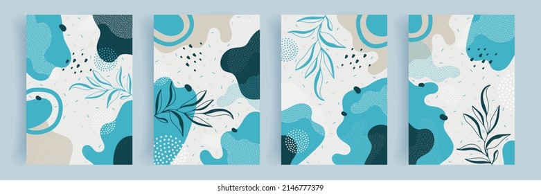 Set of modern vector templates for the cover. Modern minimalism trendy pattern background. Vector background.