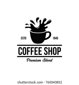 Set of modern vintage coffee shop logos, badges and elements design. Vector illustration.
