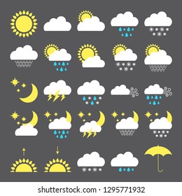 6,556 Weather report symbols Images, Stock Photos & Vectors | Shutterstock