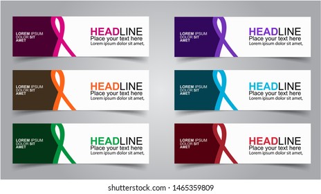 Set of Modern  Web Banner Design Background.  Creative Banner Header Templates - Vector