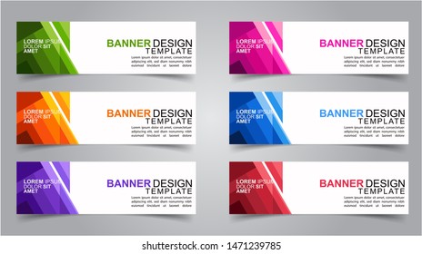 Set of Modern  Web Banner Design Background.  Creative Banner Header Templates.Eps10