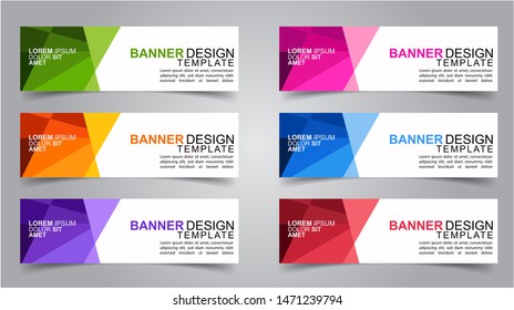 Set of Modern  Web Banner Design Background.  Creative Banner Header Templates.Eps10