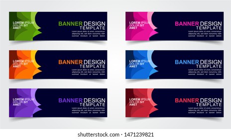 Set of Modern  Web Banner Design Background.  Creative Banner Header Templates.Eps10