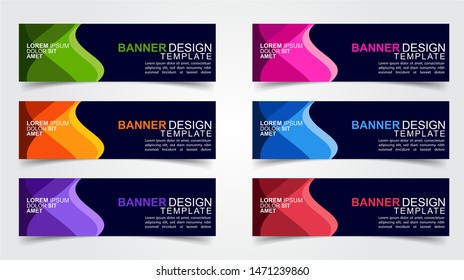 Set of Modern  Web Banner Design Background.  Creative Banner Header Templates.Eps10