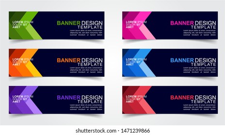 Set of Modern  Web Banner Design Background.  Creative Banner Header Templates.Eps10
