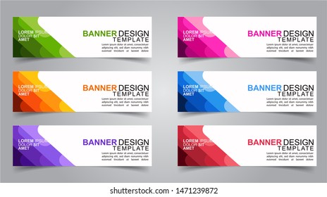 Set of Modern  Web Banner Design Background.  Creative Banner Header Templates.Eps10
