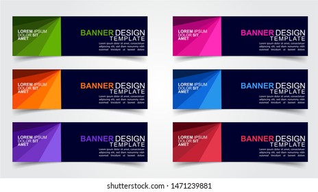 Set of Modern  Web Banner Design Background.  Creative Banner Header Templates.Eps10