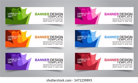 Set of Modern  Web Banner Design Background.  Creative Banner Header Templates.Eps10