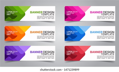 Set of Modern  Web Banner Design Background.  Creative Banner Header Templates.Eps10