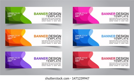 Set of Modern  Web Banner Design Background.  Creative Banner Header Templates.Eps10