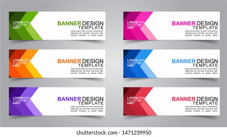 Set of Modern  Web Banner Design Background.  Creative Banner Header Templates.Eps10