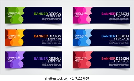 Set of Modern  Web Banner Design Background.  Creative Banner Header Templates.Eps10