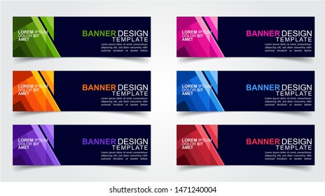 Set of Modern  Web Banner Design Background.  Creative Banner Header Templates.Eps10