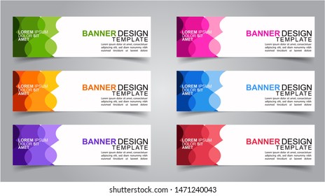 Set of Modern  Web Banner Design Background.  Creative Banner Header Templates.Eps10