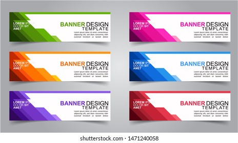 Set of Modern  Web Banner Design Background.  Creative Banner Header Templates.Eps10