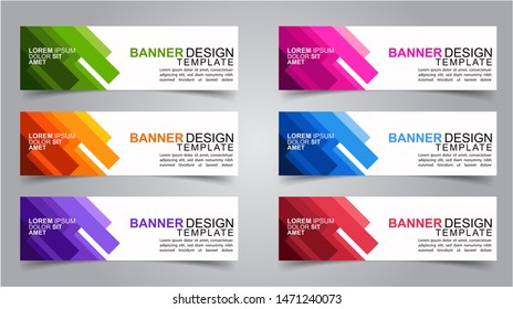 Set of Modern  Web Banner Design Background.  Creative Banner Header Templates.Eps10