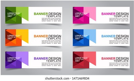 Set of Modern  Web Banner Design Background.  Creative Banner Header Templates.Eps10
