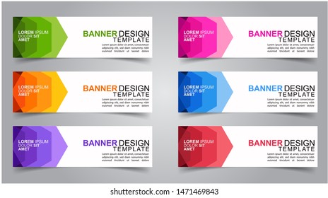 Set of Modern  Web Banner Design Background.  Creative Banner Header Templates.Eps10