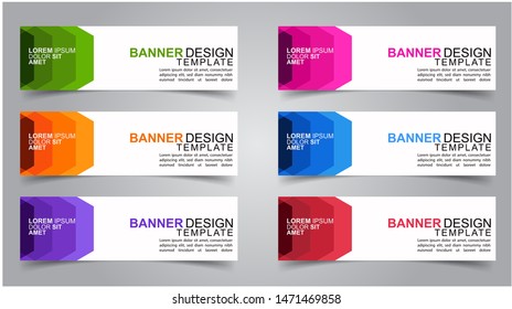 Set of Modern  Web Banner Design Background.  Creative Banner Header Templates.Eps10