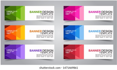 Set of Modern  Web Banner Design Background.  Creative Banner Header Templates.Eps10