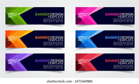 Set of Modern  Web Banner Design Background.  Creative Banner Header Templates.Eps10