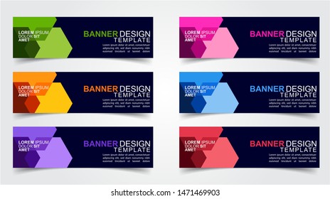 Set of Modern  Web Banner Design Background.  Creative Banner Header Templates.Eps10