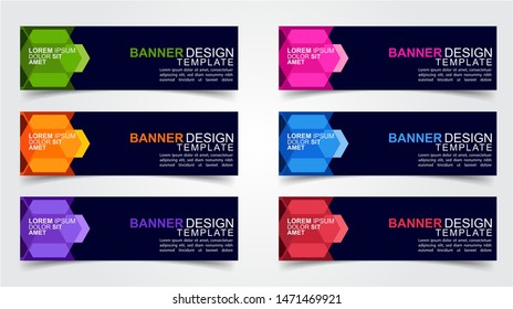 Set of Modern  Web Banner Design Background.  Creative Banner Header Templates.Eps10