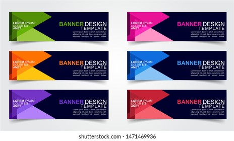 Set of Modern  Web Banner Design Background.  Creative Banner Header Templates.Eps10