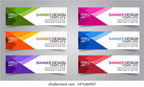 Set of Modern  Web Banner Design Background.  Creative Banner Header Templates.Eps10