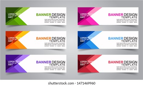Set of Modern  Web Banner Design Background.  Creative Banner Header Templates.Eps10