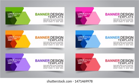 Set of Modern  Web Banner Design Background.  Creative Banner Header Templates.Eps10