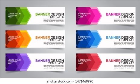 Set of Modern  Web Banner Design Background.  Creative Banner Header Templates.Eps10
