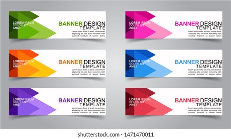 Set of Modern  Web Banner Design Background.  Creative Banner Header Templates.Eps10