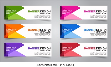 Set of Modern  Web Banner Design Background.  Creative Banner Header Templates.Eps10