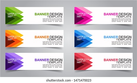 Set of Modern  Web Banner Design Background.  Creative Banner Header Templates.Eps10