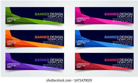 Set of Modern  Web Banner Design Background.  Creative Banner Header Templates.Eps10