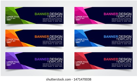Set of Modern  Web Banner Design Background.  Creative Banner Header Templates.Eps10