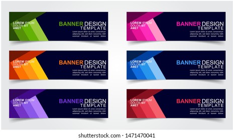 Set of Modern  Web Banner Design Background.  Creative Banner Header Templates.Eps10