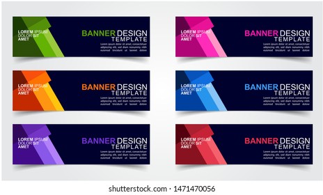 Set of Modern  Web Banner Design Background.  Creative Banner Header Templates.Eps10