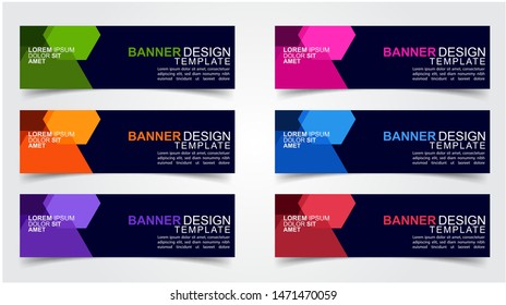 Set of Modern  Web Banner Design Background.  Creative Banner Header Templates.Eps10