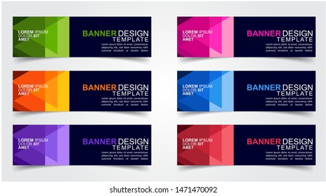 Set of Modern  Web Banner Design Background.  Creative Banner Header Templates.Eps10